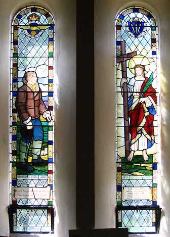 Double stained glass window