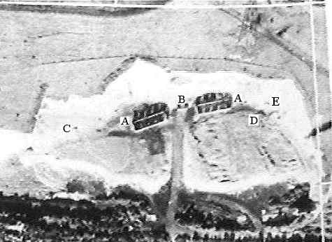 1947 aerial photo wymering chalk pit