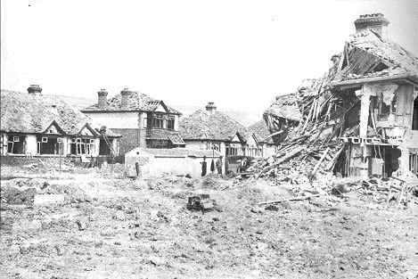 Portchester bomb site 1944