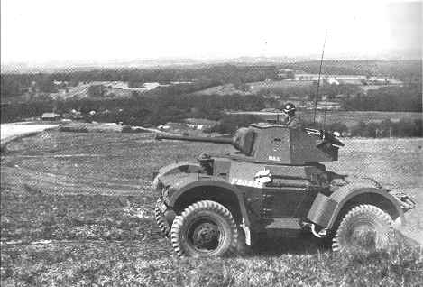 Daimler armoured car on Portsdown
