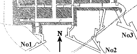 Plan of the escape tunnels