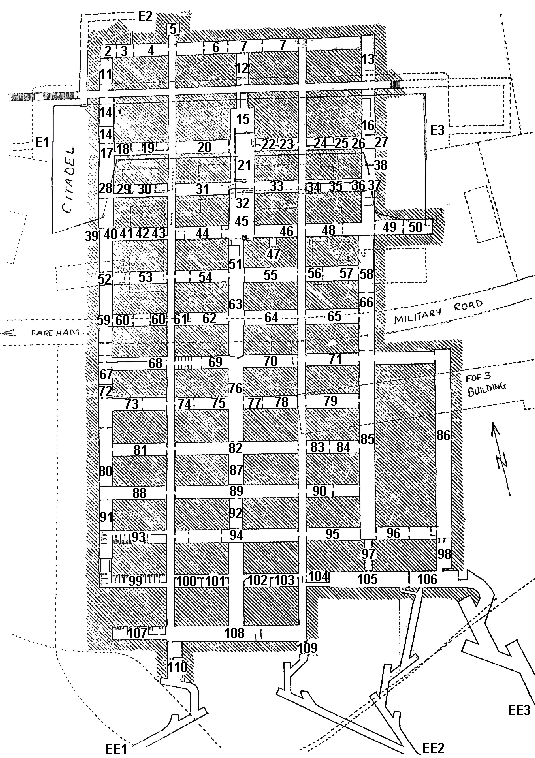 plan of the COHQ under Fort Southwick