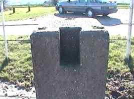 plinth west of  Fort Widley - close up